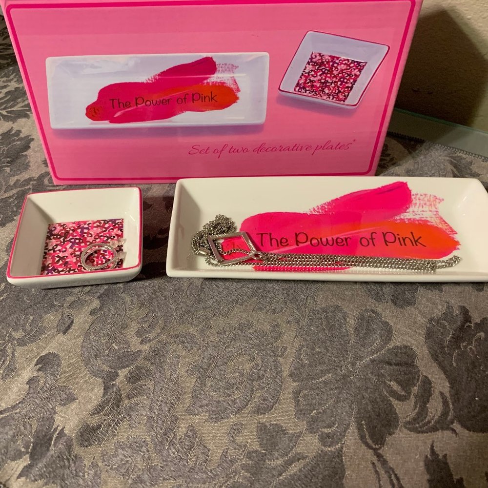 Pink Trinket Trays